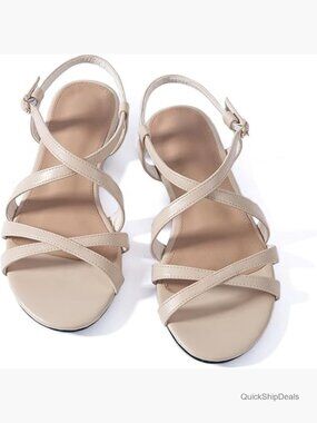 Strappy Flat Sandals Cushioned Insole Adjustable Strap Slide Sandals